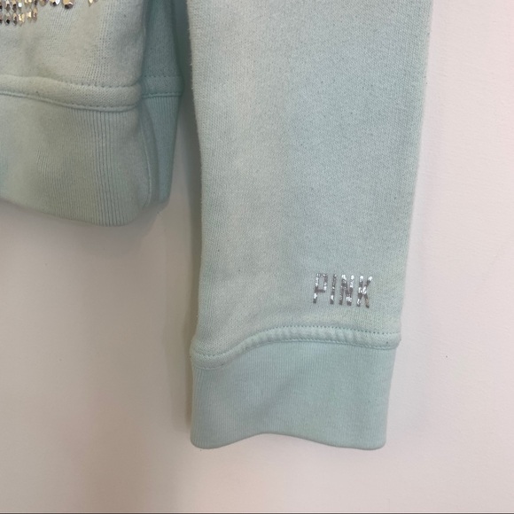 PINK Victoria's Secret Mint Aztec Tribal Sequin Pullover Crewneck Sweats… - Picture 9 of 11